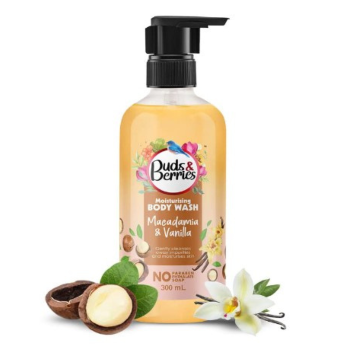 Buds & Berries Body Wash Macadamia and Vanilla 300 m