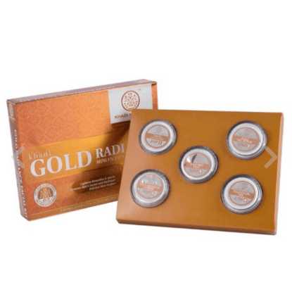 KHADI HERBAL Gold Radiance Mini Facial Kit Box