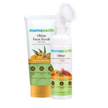 Mamaearth Ubtan Foaming Face Wash 150ml + Mamaearth Ubtan Face Scrub Turmeric & Walnut 100g