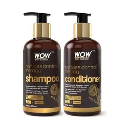 Wow Skin Science Anti Hair Loss Combo: Hair Loss Control Shampoo Therapy 300ml + Conditioner 300ml