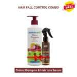 Hair Fall Control Combo: Mamaearth Onion Shampoo Hair Growth & Fall Control 400ml + Wow Skin Science Hair Loss Control Therapy Hair Serum 100ml