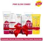 Mamaearth Pink Glow Combo: Beetroot Daily Glow Face Cream 80g, Beetroot Hydraful Sunscreen 50g, Beetroot Gentle Face Wash 100ml, Beetroot Hydraful Moisturizer 50ml, Beetroot Hydraful Essence Serum 50ml