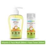 Mamaearth Vitamin C Face Wash 250ml + Vitamin C Face Toner 200ml