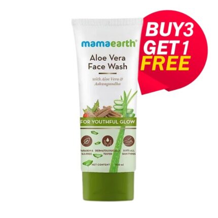 Mamaearth Aloe vera Face Wash 100ml Buy 3 Get 1 FREE