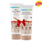 Mamaearth Rice Water Face Wash 100ml + Rice Water Oil Free Face Moisturizer 100ml (Combo Pack)