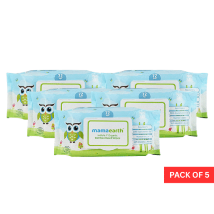 Mamaearth Organic Bamboo Based Baby Wipes 72 pcs (PACK OF 5)